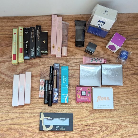 Makeup Lot Primer, Eyes, Tillbury, Tarte, Armani, Palette, Lips, New, Full Size